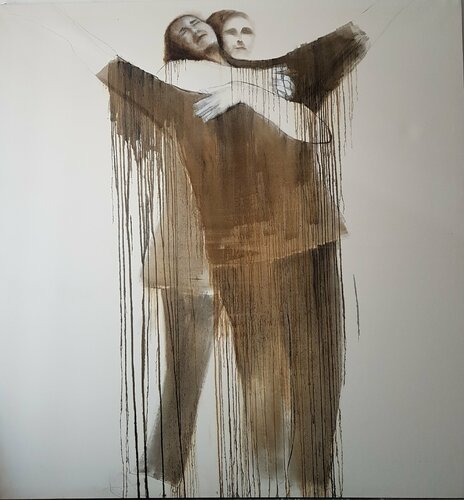 ABBRACCIO  HUG van Rossana Borzelli, Schilderij te koop op Singulart