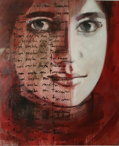 "I tuoi occhi mi toccano" Chagall di Rossana Borzelli, Pittura in vendita su Singulart