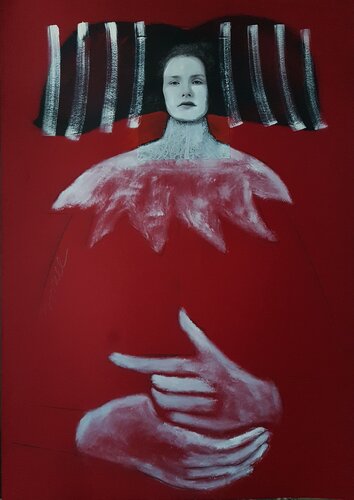 ROSSO 2 di Rossana Borzelli, Opera su carta in vendita su Singulart