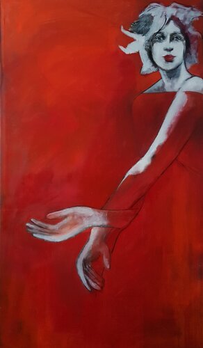 LEI E' UN FUOCO VIVO van Rossana Borzelli, Schilderij te koop op Singulart