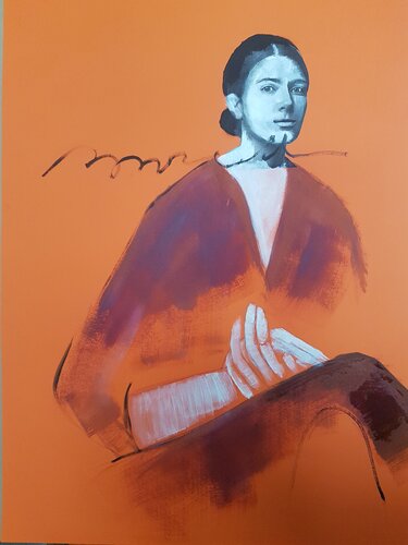 ARANCIONE 2 by Rossana Borzelli, Work on Paper for Sale on Singulart