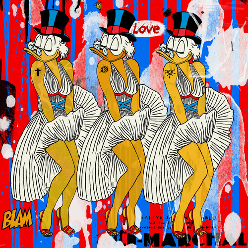 French Cancan Misako Street Art