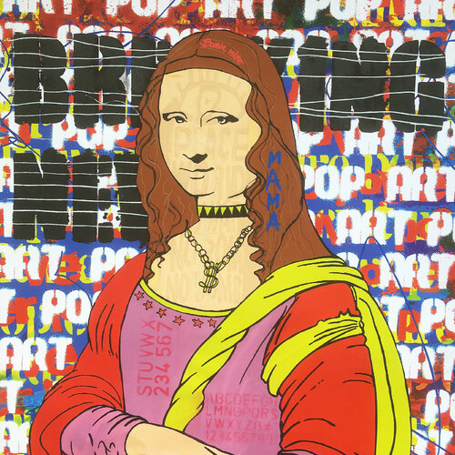 Mona Lisa 1 par Misako Street Art, Peinture en vente sur Singulart