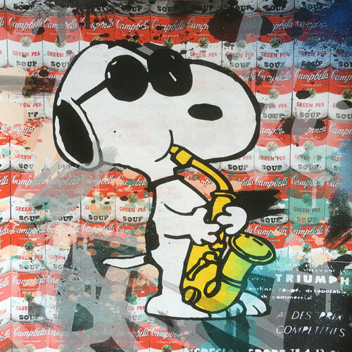 Le saxophoniste di Misako Street Art, Pittura in vendita su Singulart