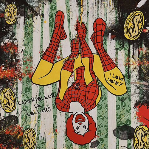 Cambrioleur de dollars von Misako Street Art, Malerei kaufen auf Singulart