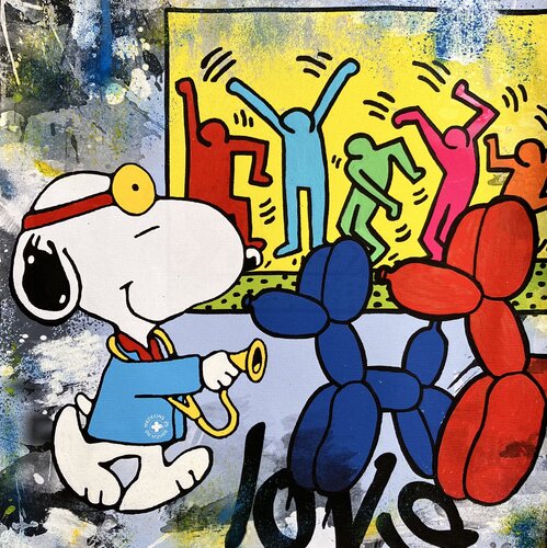 Dogs Consultation par Misako Street Art, Peinture en vente sur Singulart