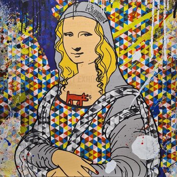 Mona Lisa Geometry Misako Street Art