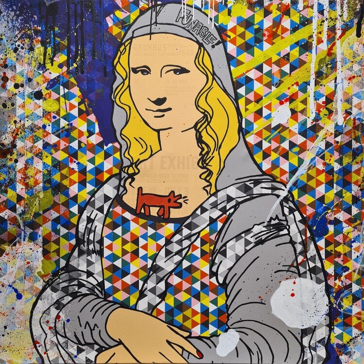 Mona Lisa Geometry Misako Street Art