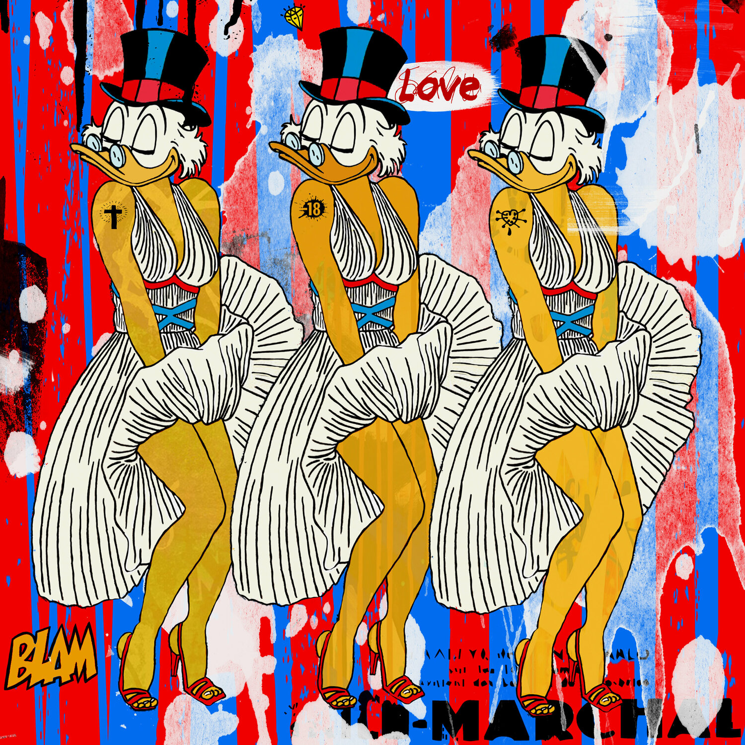 French Cancan Misako Street Art