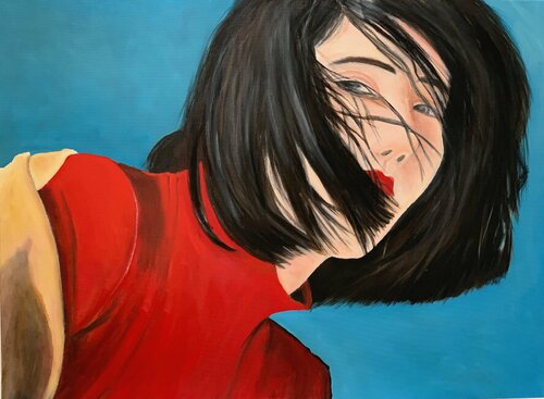 The asian girl de Sanne Rasmussen, Pintura a la venta en Singulart