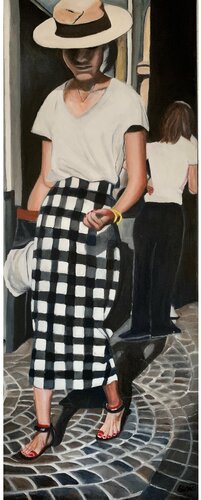 Enjoy summer in town de Sanne Rasmussen, Pintura a la venta en Singulart