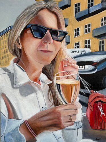 Rose time II de Sanne Rasmussen, Pintura a la venta en Singulart