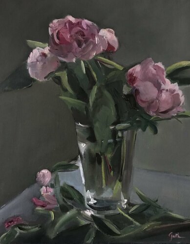 Bouquet de pivoines von Cécile Guth, Malerei kaufen auf Singulart