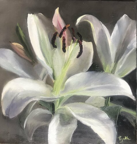 Les Lys blancs de Cécile Guth, Pintura a la venta en Singulart