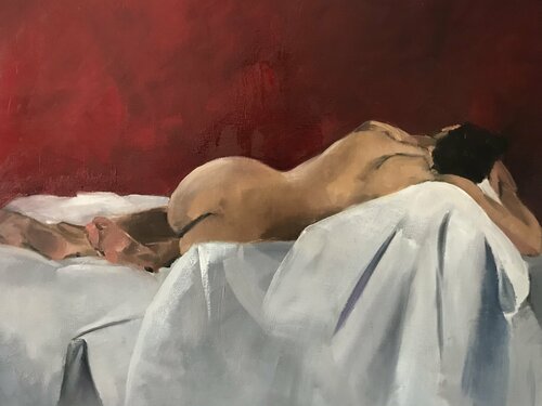 Elle dort by Cécile Guth, Painting for Sale on Singulart