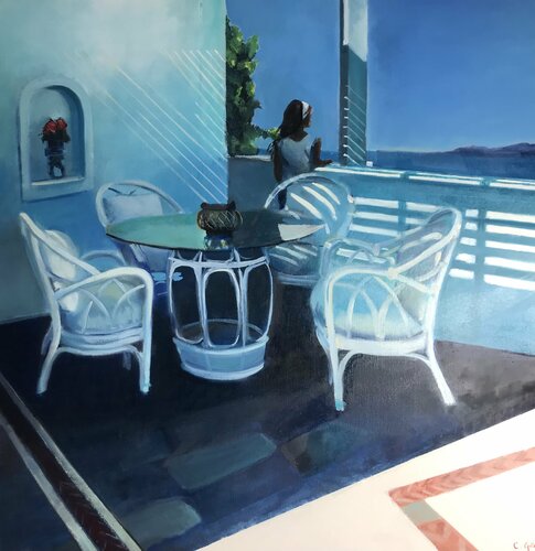 La terrasse de Cécile Guth, Pintura a la venta en Singulart