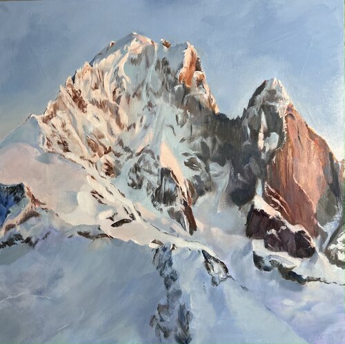 Les Drus et l'Aiguille verte de Cécile Guth, Pintura a la venta en Singulart