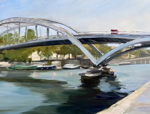 Passerelle Debilly van Cécile Guth, Schilderij te koop op Singulart
