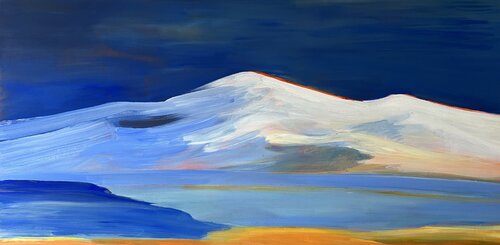 Montagne rêvée di Cécile Guth, Pittura in vendita su Singulart