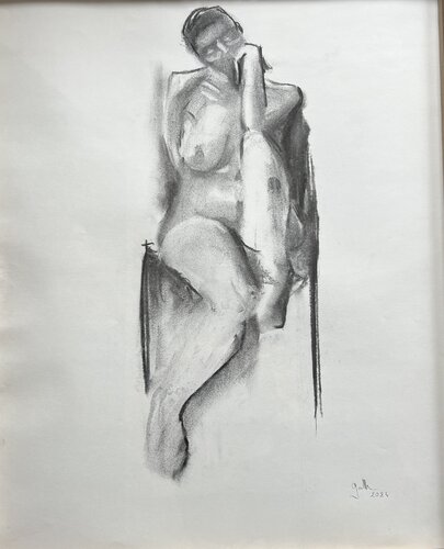 femme pensive von Cécile Guth, Zeichnungen kaufen auf Singulart