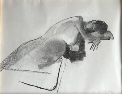 femme alanguie von Cécile Guth, Zeichnungen kaufen auf Singulart