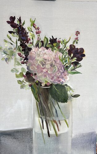 Le bouquet rose von Cécile Guth, Malerei kaufen auf Singulart