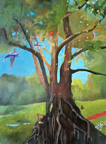 Mais où est Danaé ? di Cécile Guth, Pittura in vendita su Singulart