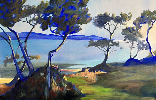 L'heure bleue van Cécile Guth, Schilderij te koop op Singulart