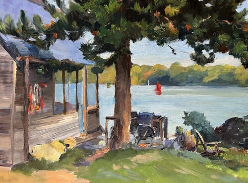 Au bord du Trieux à lézardrieux de Cécile Guth, Pintura a la venta en Singulart