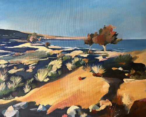 Coucher de soleil dans les Cyclades von Cécile Guth, Malerei kaufen auf Singulart