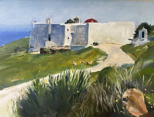 Sérifos dans les Cyclades van Cécile Guth, Schilderij te koop op Singulart