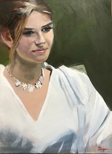 La belle Oriane à Gambais von Cécile Guth, Malerei kaufen auf Singulart