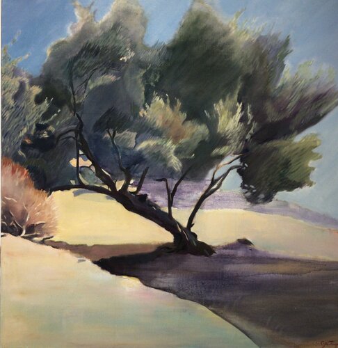 Olivier dans le vent I van Cécile Guth, Schilderij te koop op Singulart