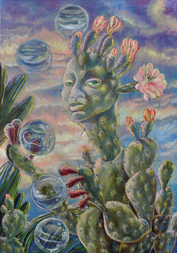 Elba Opuntia by Jorge Bernard, Painting for Sale on Singulart