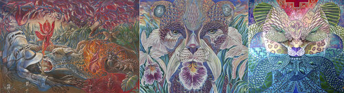 Muerte, Transmutación y Ascensión del jaguar herido by Jorge Bernard, Painting for Sale on Singulart