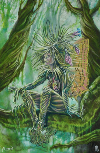 Hada Clavel del Aire by Jorge Bernard, Painting for Sale on Singulart