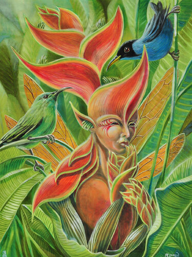 Hada Heliconia von Jorge Bernard, Malerei kaufen auf Singulart