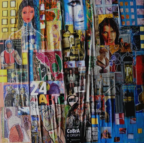 Dimmi cosa succede in città. ( Segui il racconto della tela) von Giuseppe Zumbolo, Malerei kaufen auf Singulart