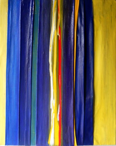 Composizione Blu e gialla von Giuseppe Zumbolo, Malerei kaufen auf Singulart