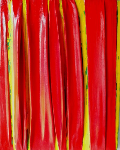 Composizione rossa e gialla, con un po' di verde. van Giuseppe Zumbolo, Schilderij te koop op Singulart