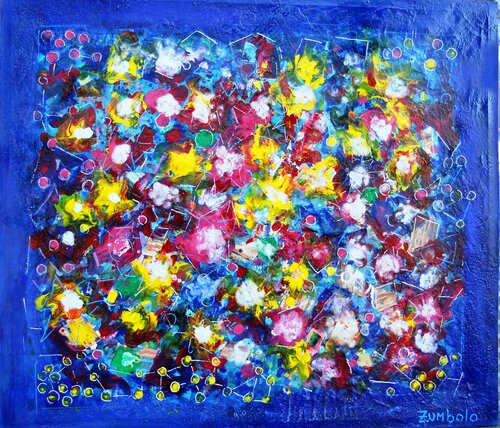 Fireworks in the sky von Giuseppe Zumbolo, Malerei kaufen auf Singulart