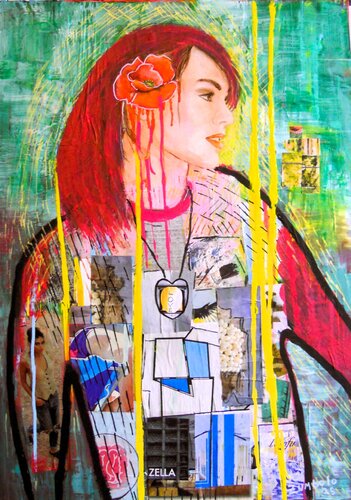 La ragazza col medaglione par Giuseppe Zumbolo, Peinture en vente sur Singulart