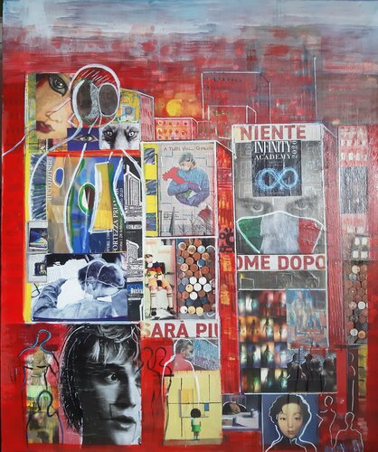 Dimmi cosa succede in città van Giuseppe Zumbolo, Schilderij te koop op Singulart