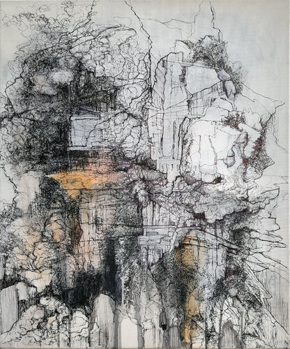 the abandoned castle by Jörg Kuplens, 素描 for Sale on Singulart
