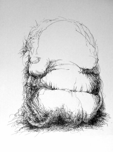 in the mountains #2 -the hidden hollow von Jörg Kuplens, Zeichnungen kaufen auf Singulart