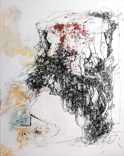 Ruins on the mountainside by Jörg Kuplens, 素描 for Sale on Singulart
