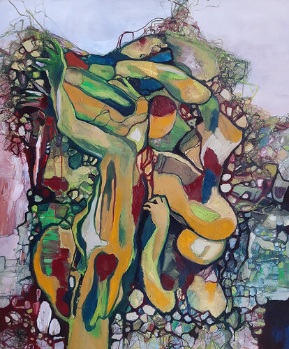in the hustle and bustle #3 par Jörg Kuplens, Peinture en vente sur Singulart