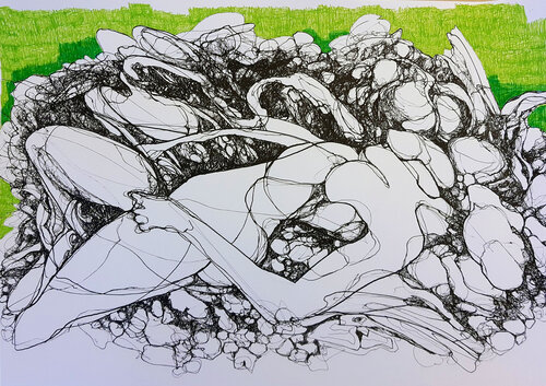 Nature releases -  - Lying On Meadow  #2 par Jörg Kuplens, Dessin en vente sur Singulart