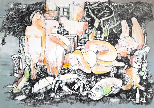 Bizarre Assemblage #1 by Jörg Kuplens, 素描 for Sale on Singulart