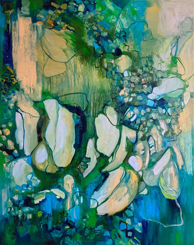 Spring rain drifting in von Jörg Kuplens, Malerei kaufen auf Singulart
